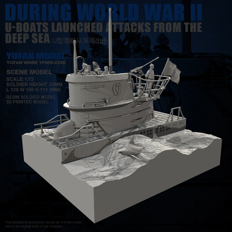 

YUFAN MODEL 1/72 Resin Soldier model kits figure colorless and self-assembled (Complete set) YFWW-2336+3D