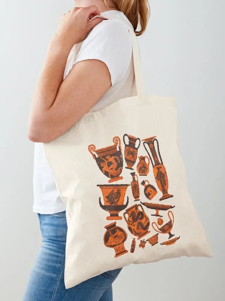 

Ancient Greek Pottery Tote Bag tote bag screen shopping trolley bag personalized tote Handbags women