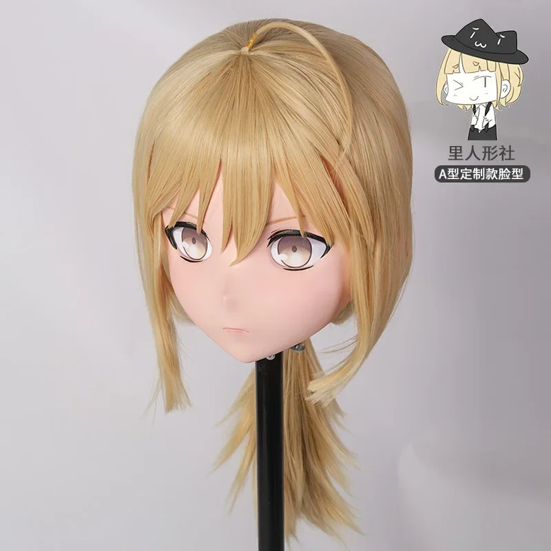 (LiLi Mask-116) Sweet Girl BJD Resin Head Mask Custom Cosplay Japan Anime Silicone Kigurumi Mask Cross Dressing Lolita Doll