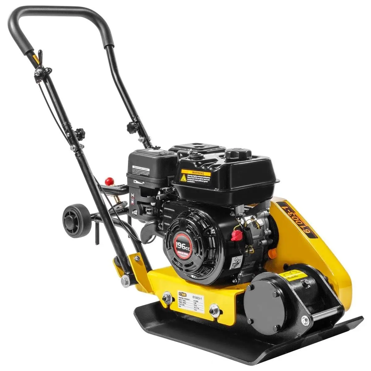 7.0HP 5000VPM 5500MAX Gas Vibration Compaction Force 20 X 14 Inch Plate Compactor W/Built-in Wheel Durable