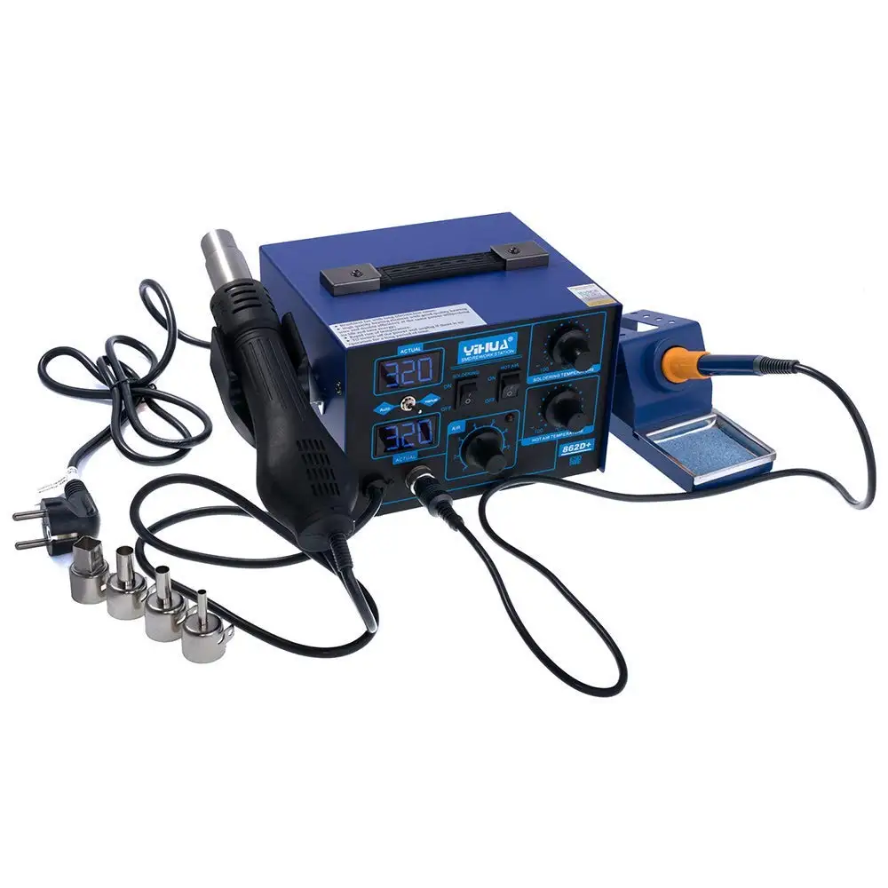 YIHUA 862D+ 2 in 1 Soldering station  SMD Hot Air Gun  Soldering Iron