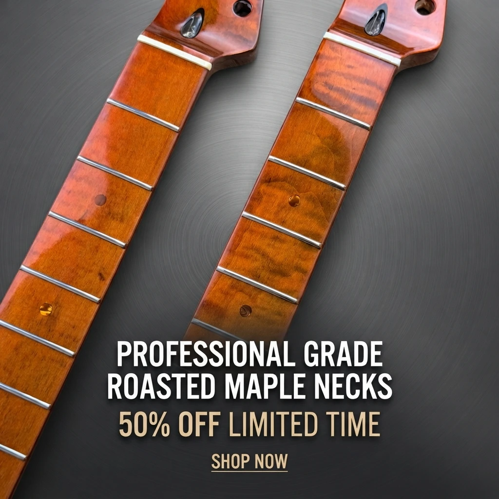 Left-Handed TL Guitar Neck 22-Fret Hand-Rubbed Gloss Finish 255 Scale 95 Radius Maple Wood Replacement Part Electric