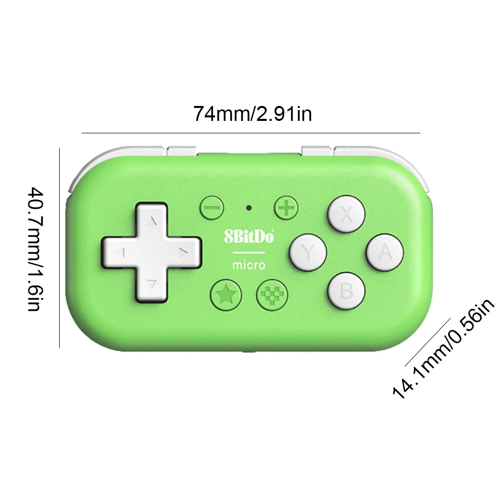 8bitdo micro gamepad projetado para jogos 2d gamepad sem fio bluetooth-compatível console portátil para switch/raspberry pi