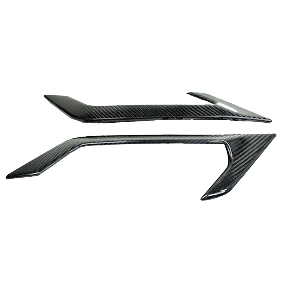 2PCS Real Dry Carbon Fiber Front Side Air Vent Fender Splitter Decoration Decal Trim Sticker Body Kit For BMW X6M F98 2020-2023