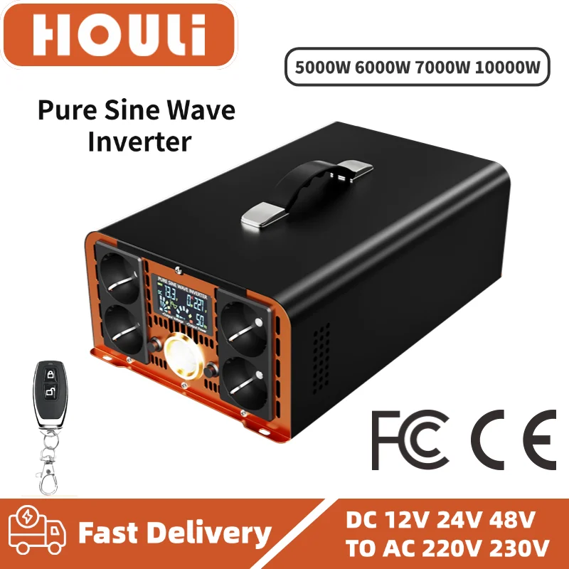 Car inverter 12v 48v 220v europa 5000w 6000w 7000w 10000w power transformer voltage off grid converter