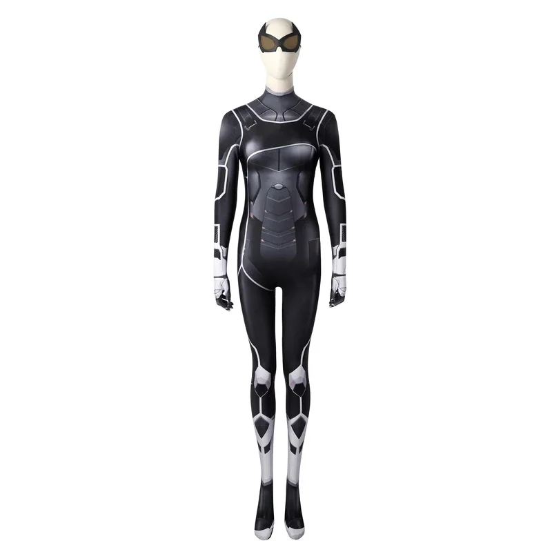 

DY20Marvel Spider 2 Cosplay Black Cat Costume Superhero Black Cat Zentai Bodysuit Felicia Hardy Spandex Outfits Halloween Costum