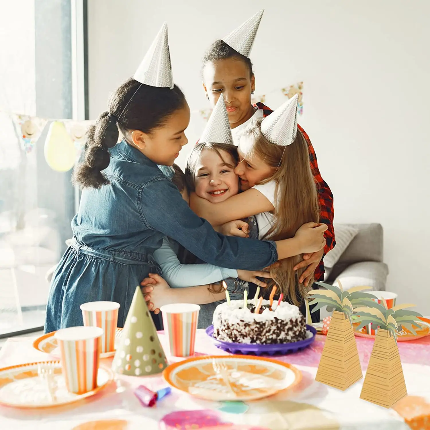 Scatole di caramelle per albero di cocco da 50 pezzi Scatole di caramelle per palme per feste di nozze Mini scatole per confezioni regalo Decorazione natalizia per bambini