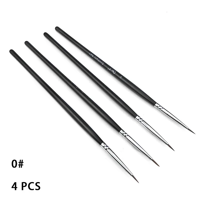 4 sztuki/zestaw długopisów do pędzli dentystycznych 0 #   Dental Porcelain Brush Pen Shaping Glazing Pen Dental Technician Tools Dental Lab Tool