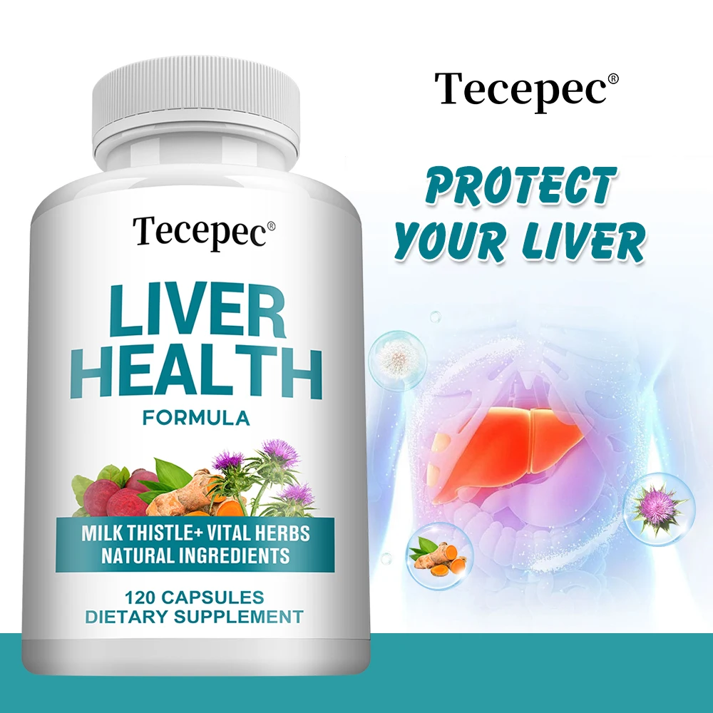 Liver Support Capsules with Turmeric, Artichoke, Dandelion & Ginger, Support Fatty Liver Detox, Liver Repair, Digestion & Energy