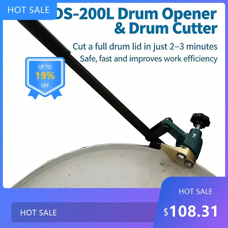 Practical200L Industrial Oil Drum Lid Cutter Explosion Free Spark Alloy Copper Blade Manual Iron Barrel Opening Wrench Tool 21