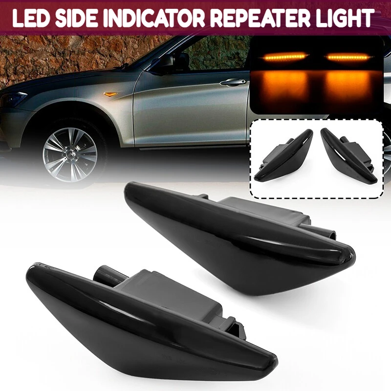 

Светодиодный дымчатый боковой габаритный фонарь на крыло для BMW X3 F25 X5 E70 X6 E71 E72