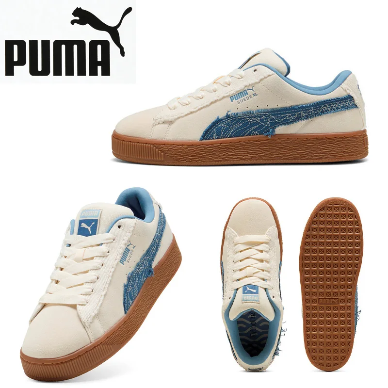 

PUMA Unisex Vintage Skate Sneakers 403228-01 Brushed Suede Upper Denim Inspired Formstrip Casual Shoes