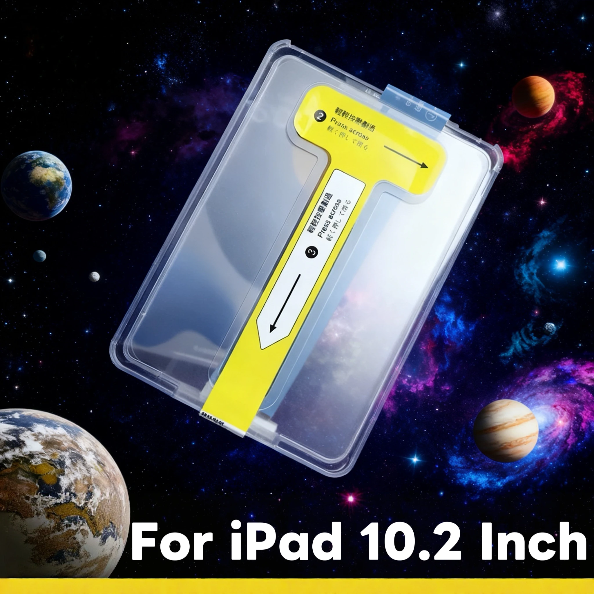 For iPad 7 8 9 th 2019 7th, 2020 8th, 2021 9th 10.2 Inch Tempered Glass Screen Protector  Easy Install Auto-Dust Removal Kit