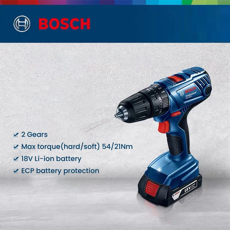 Bosch GSR 180 Li Electric Drill 18V Professional Cordless Screwdriver with Tool Box Wireless Multi-Function Rotating Power Tools