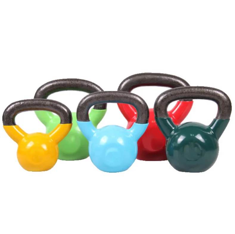 Fitness Equipment Cast Iron Coated Competition Colorful Kettlebell Set Custom Use For Gym Home