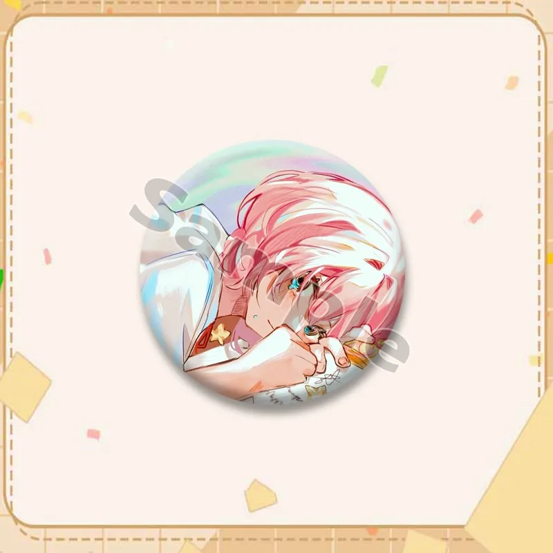 Cartoon-Spielfigur Sayori Anstecknadel Kawaii Anime-Mädchen Button-Pins Handgemachte Runde Schmuck-Brosche Sammlerstücke Geschenke – Detail 6