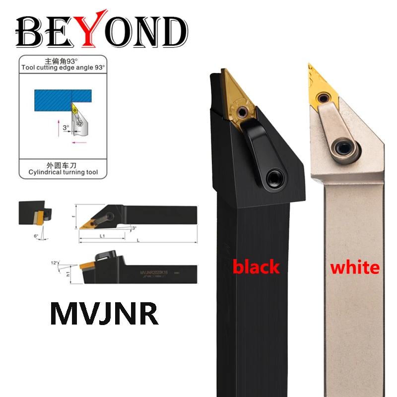 

BEYOND 93 Deg MVJNR1616H16 MVJNR2020K16 MVJNR MVJNL 25mm Lathe Cutter Carbide Inserts MVJNR2525M16 Turning Tools Holder CNC VNMG