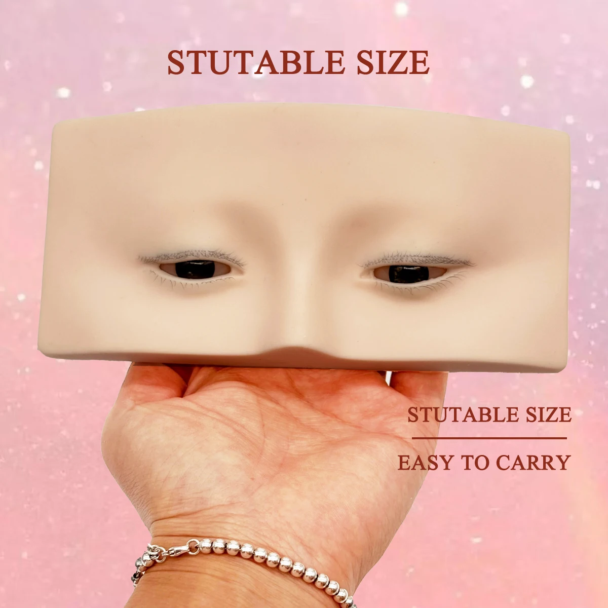 Maniquí de pestañas postizas, ojos, cabeza de muñeca plana para práctica de pestañas, maniquí de pestañas, cara de muñeca, productos de maquillaje coreanos, herramienta para mujeres