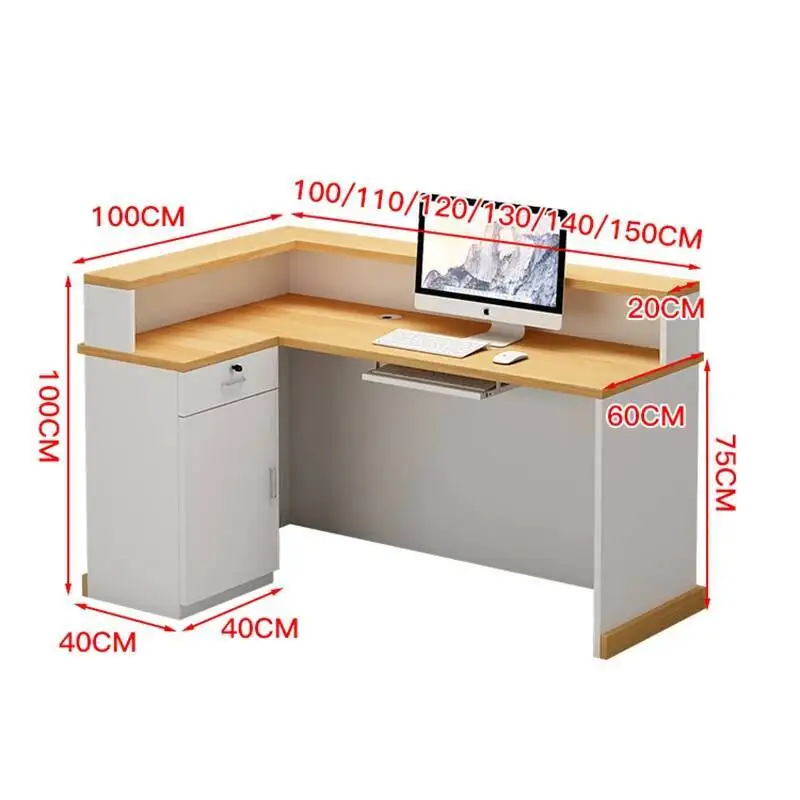 

Professional Luxury Bar Counter Classic Simple Cool Commercial Reception Desk Salon Glamour Recepcion Commercial Furniture