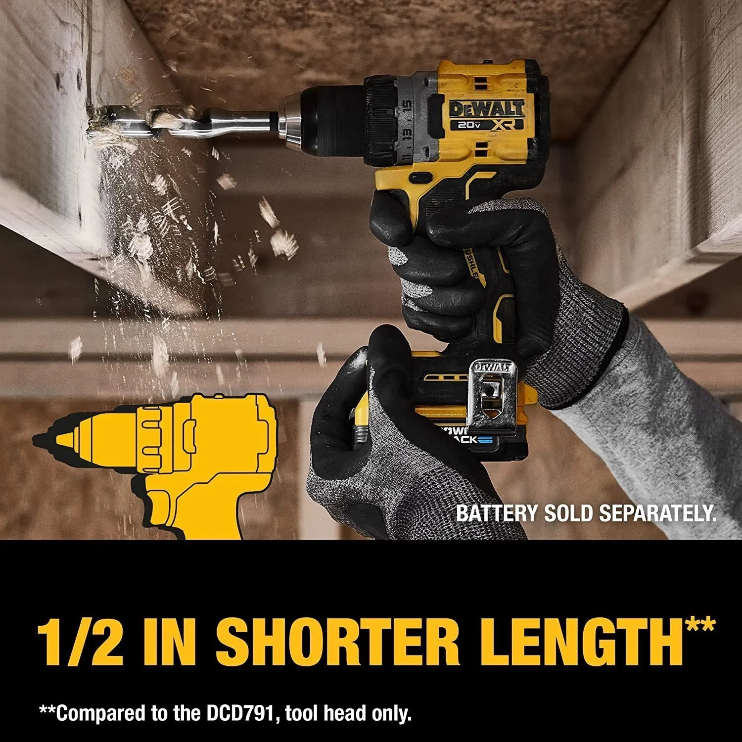 DeWalt DCD800 Brushless Compact Electric drill 20V Cordless Electric Screwdriver Drill Kit Rechargeable Lithium Power Tools