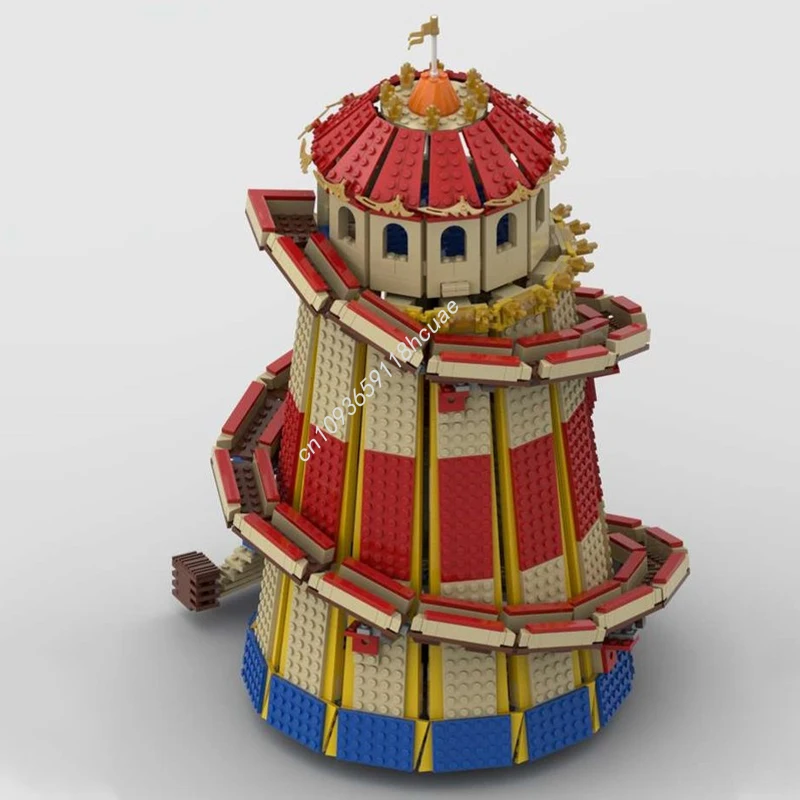 1437 Uds. MOC Helter Skelter nan modelo bloques de construcción idea ensamblar arquitectura ladrillo artesanía juguetes regalos de navidad