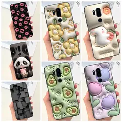 For LG G7 ThinQ G7 Plus Case Luxury Soft Silicone TPU Bumper Phone Cover for LG G6 G6+ Plus Capa Panda Rabbit Goothic Style Case
