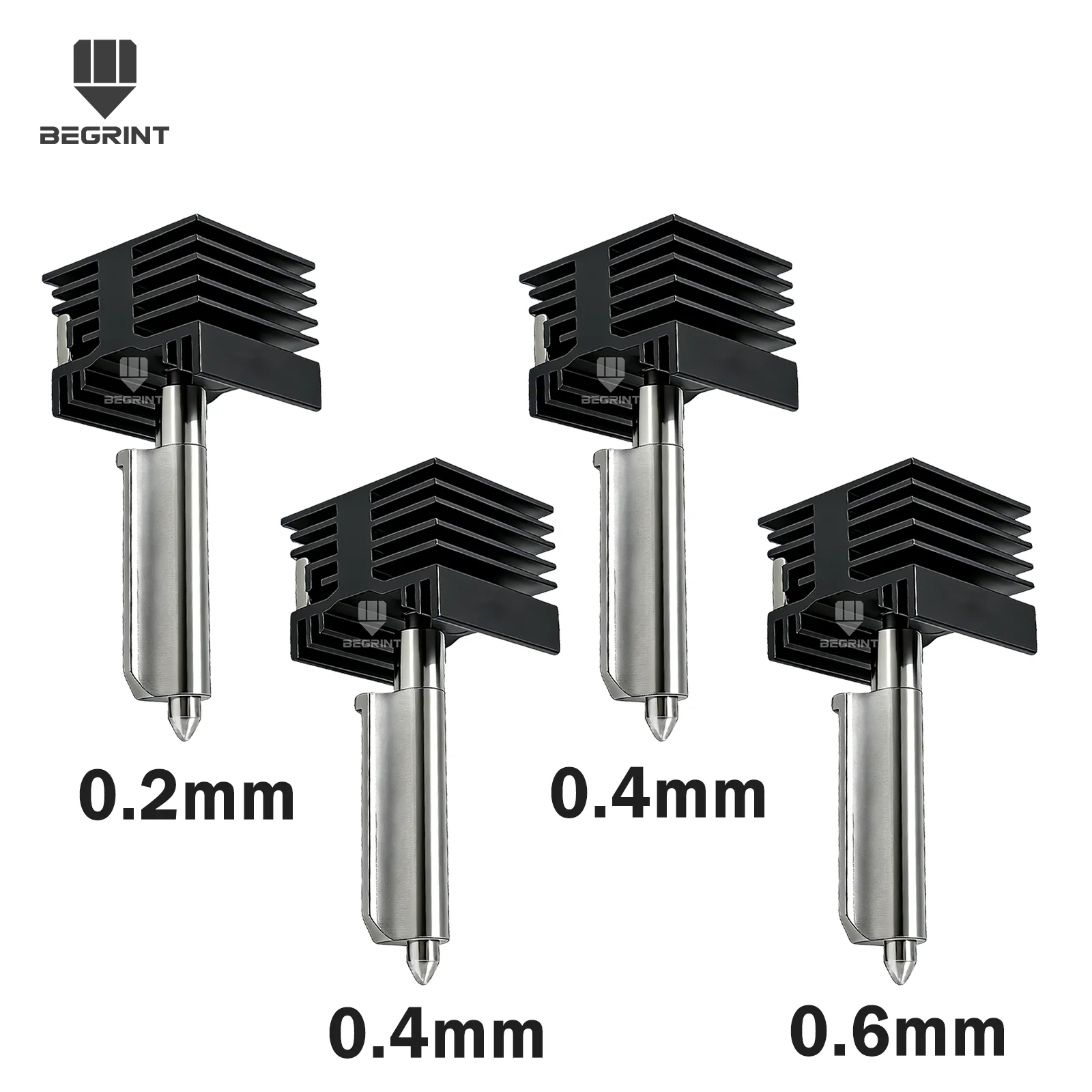 Hotend für Bambu Lab P2S Hotend Einteilige Düsen 0,2/0,8/0,6/0,4 mm Integriertes Wärmeende Edelstahl Hotend Düse für Bambulab P2S