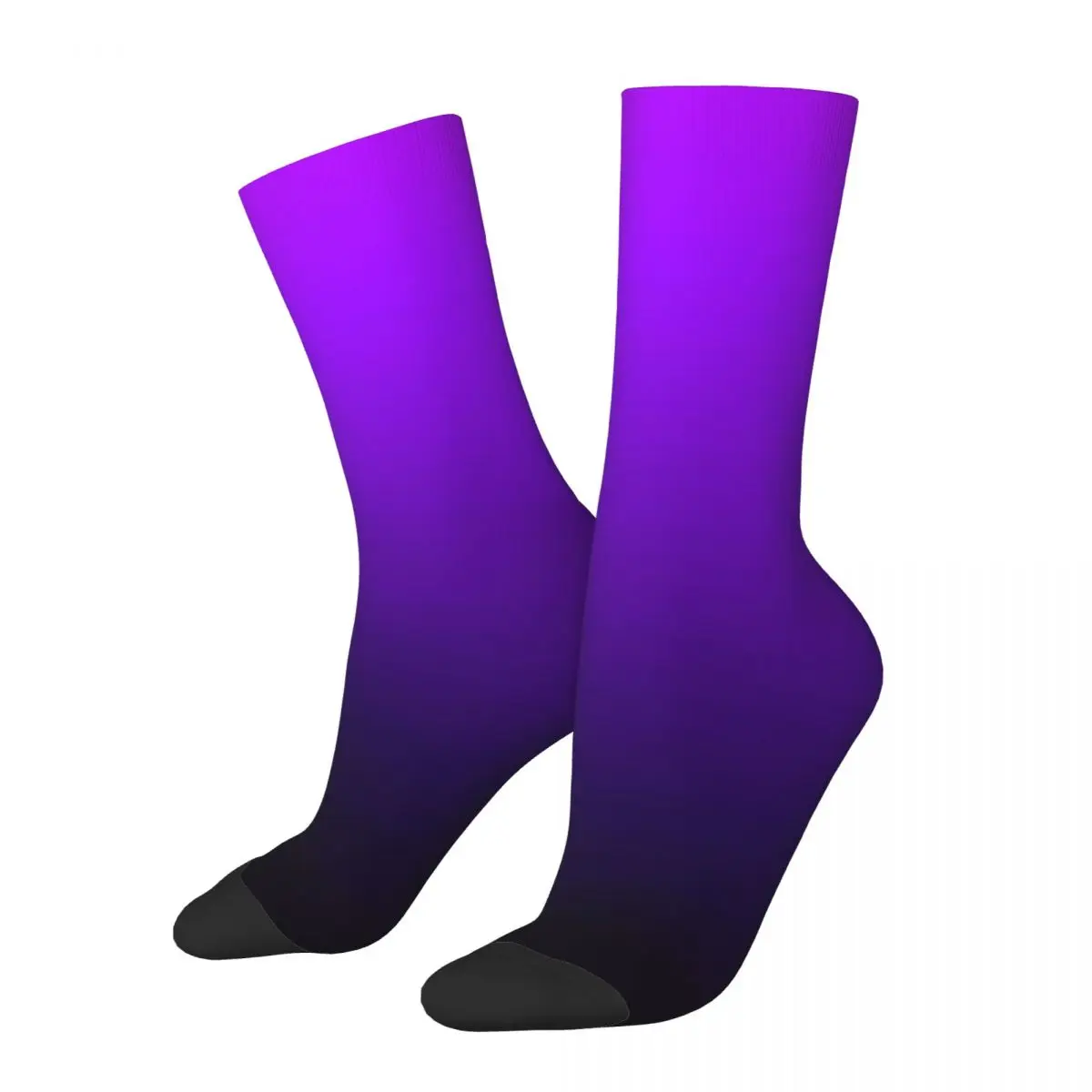 

Funny Crazy Sock for Men Midnight Deep Purple Hip Hop Vintage Gradient Colorful Happy Seamless Pattern Printed Boys Crew Sock