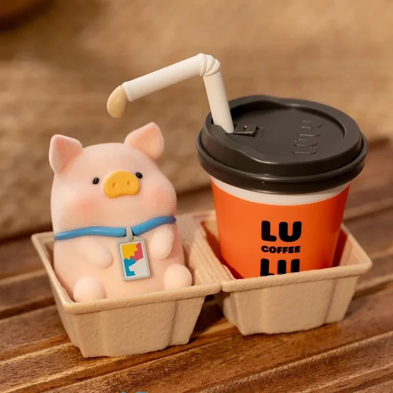 LuLu Pig Blind Box Collectible  Figurine Office Theme Trendy Art Toy Desktop Decoration Display  Gift  For Collectors