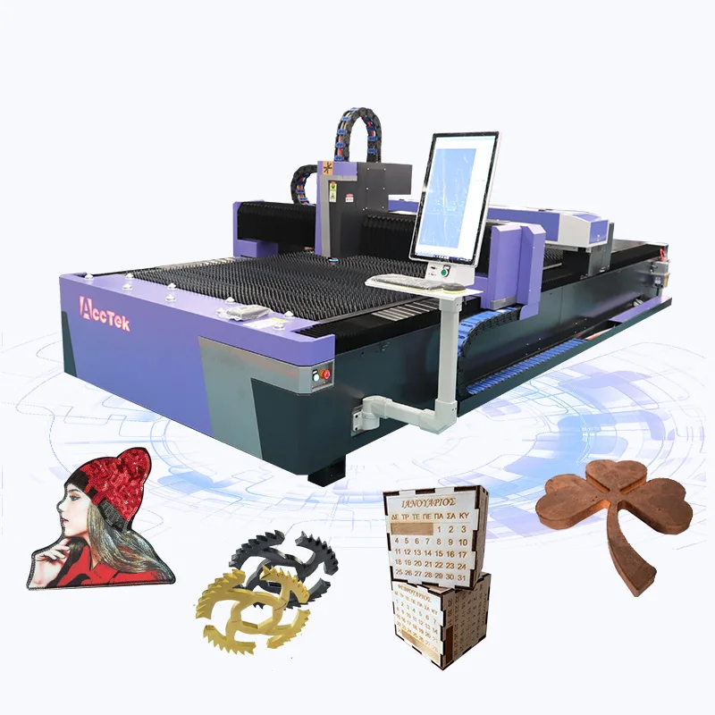 Combiend Machine AKJ1530F-2 1000W Fiber Lazer +Co2 laser Cutter For Metal and Nonmetal Laser Cutting 1.5kw