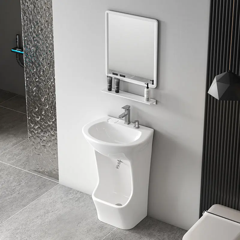 

Indoor and outdoor face washing integrated dual-purpose column basin one-piece wash basin mop pool all-in-one public toilet