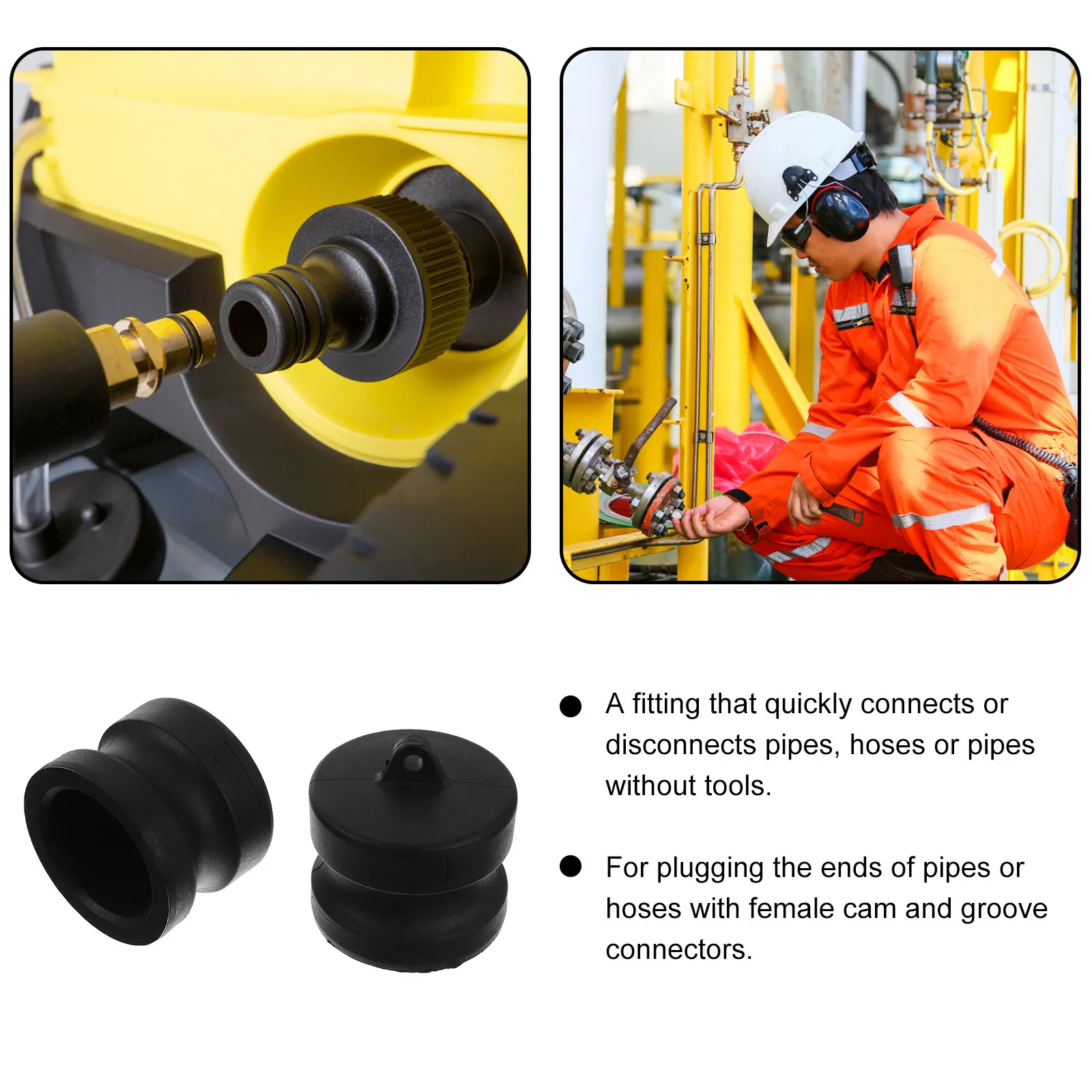 2Pcs Camlock Dust Plug Dp Type Sturdy Cam Lock Coupling Quick Connect Hose Fitting Pump Adapter Groove Camlock Connectors