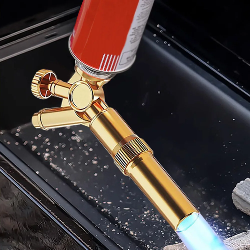 Butane Torch Brass Kitchen Cooking Torch Blow Torch Lighter For Sous Vide Creme Brulee Baking BBQ