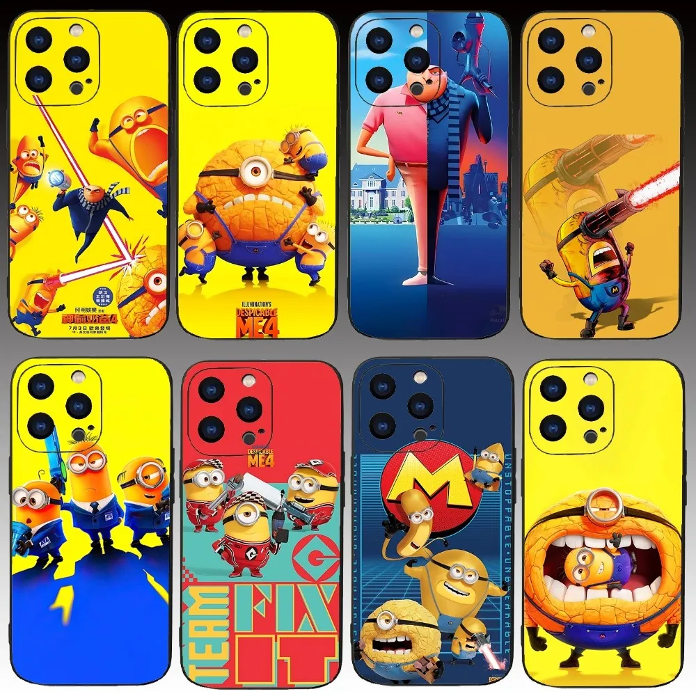 D-Despicable Me 4 M-Mnions Phone Case For Iphone 15 11 13 14 Pro Max 7 8 Plus X Xr Xs Max Se2020 12mini Cover Case