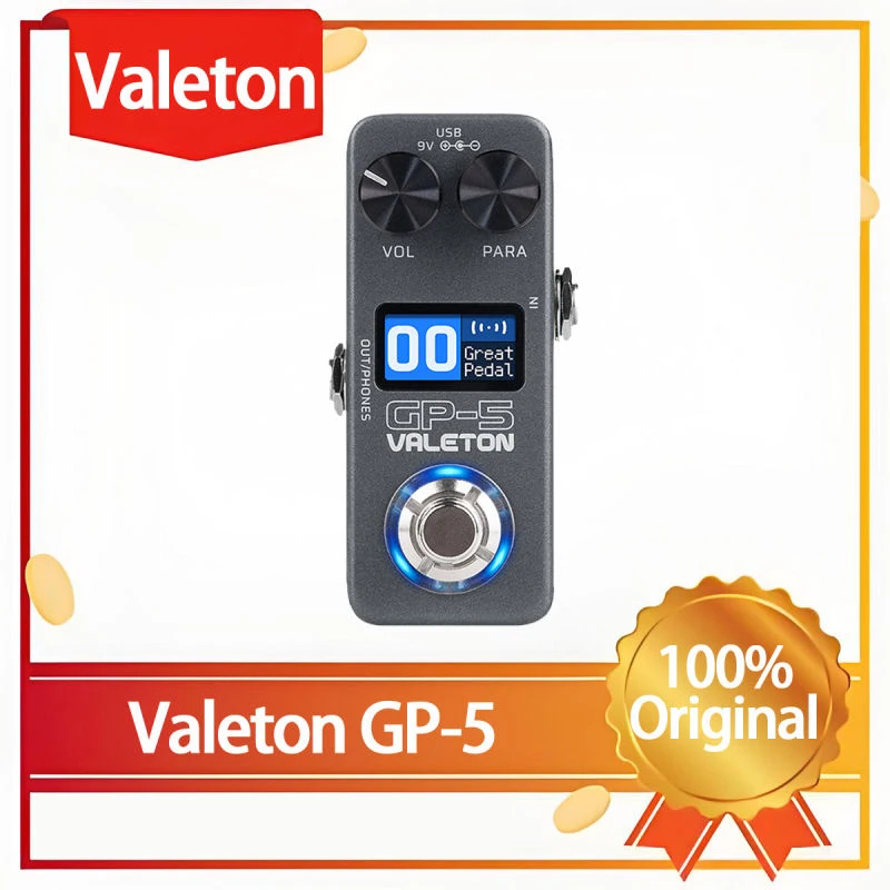 معالج Valeton الجديد متعدد التأثيرات GP-5 المدمج، محمل الأشعة تحت الحمراء الذكي 100+ تأثيرات بلوتوث، مسجل واجهة الصوت USB