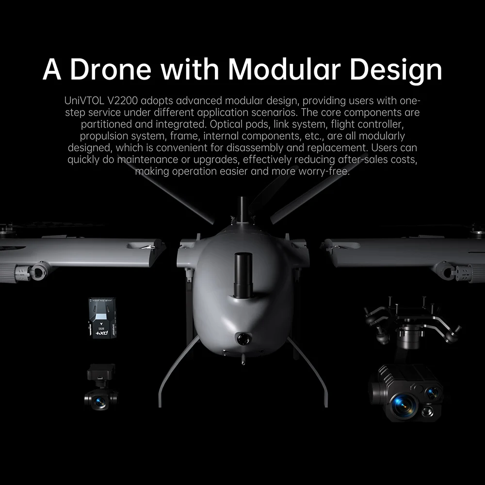 SIYI Original  reebot UniVTOL V2200 Drone Platform Quick Assembly, High Eff  iciency Operation Centimeter-level Positioning