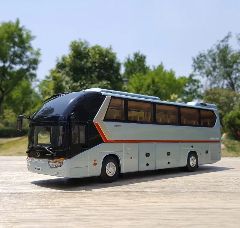 Rare Alloy Model Gift 1:38 Scale KingLong XMQ6129Y5 Travel Transit Bus Vehicle DieCast Toy Model