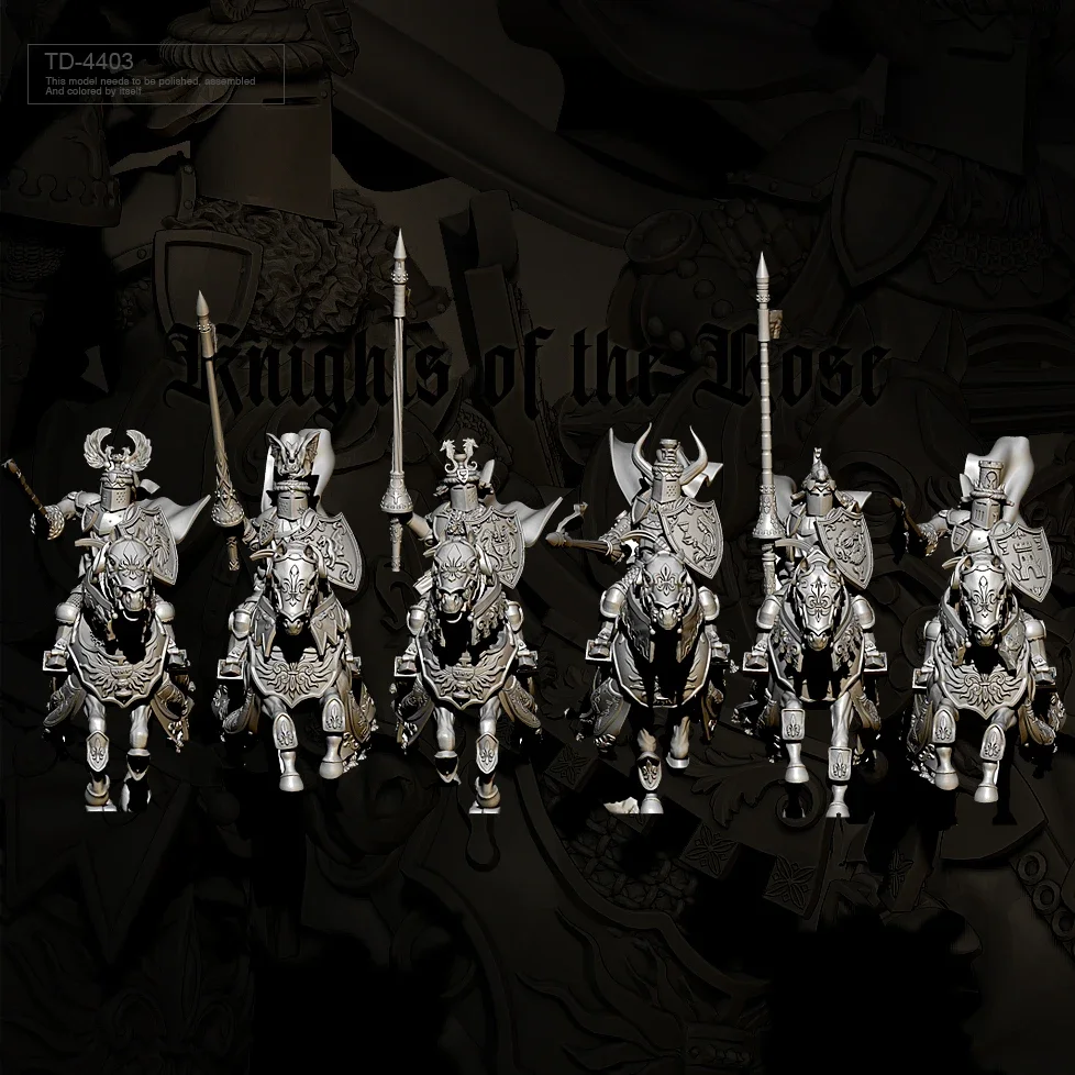 38mm 1/48 Resin Soldier model kits figure colorless and self-assembled 6pcs（3D Printing  ） TD-4403/3D