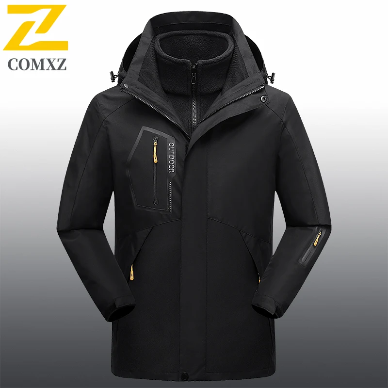 

New Mountaineering Charge Jacket Outdoor Windproof Waterproof Chest Zipper Pocket Design Hooded Coat Couple Travel Windbreaker