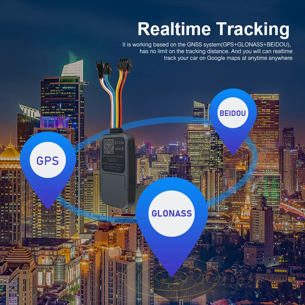 TrackerKing EC33B GSM GPS tracker for Car motorcycle vehicle tracking device with Cut Off Oil Power & online tracking software