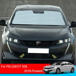 For Peugeot 508 2019-2025 Car Sunshades UV Protection Cover Windows Curtain Sun Shade Visor Front Windshield Car Accessories