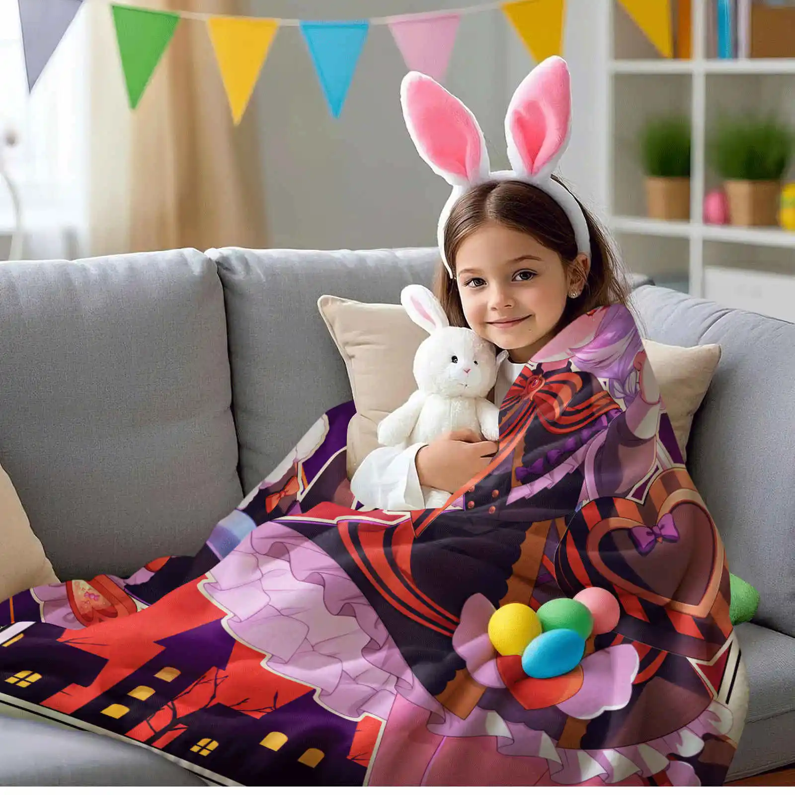 原神インパクト シーウィン フランネルブランケット 冬用暖かい寝具 スローカバー 女の子 男の子用 ソファチェア ノベルティベッドスプレッド ソファ用