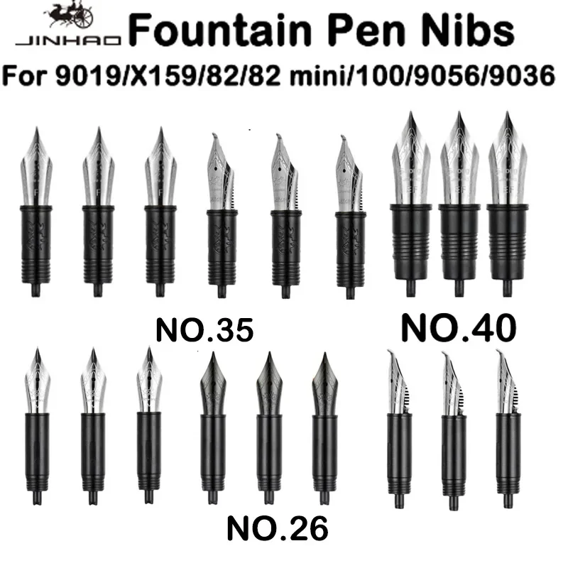 3/1 PCS JINHAO Fountain Pen For 9019/X159/82/82 mini/100/9056/9036 Iridium Replaced EF/F/M Nib Stationery School Office Supplies