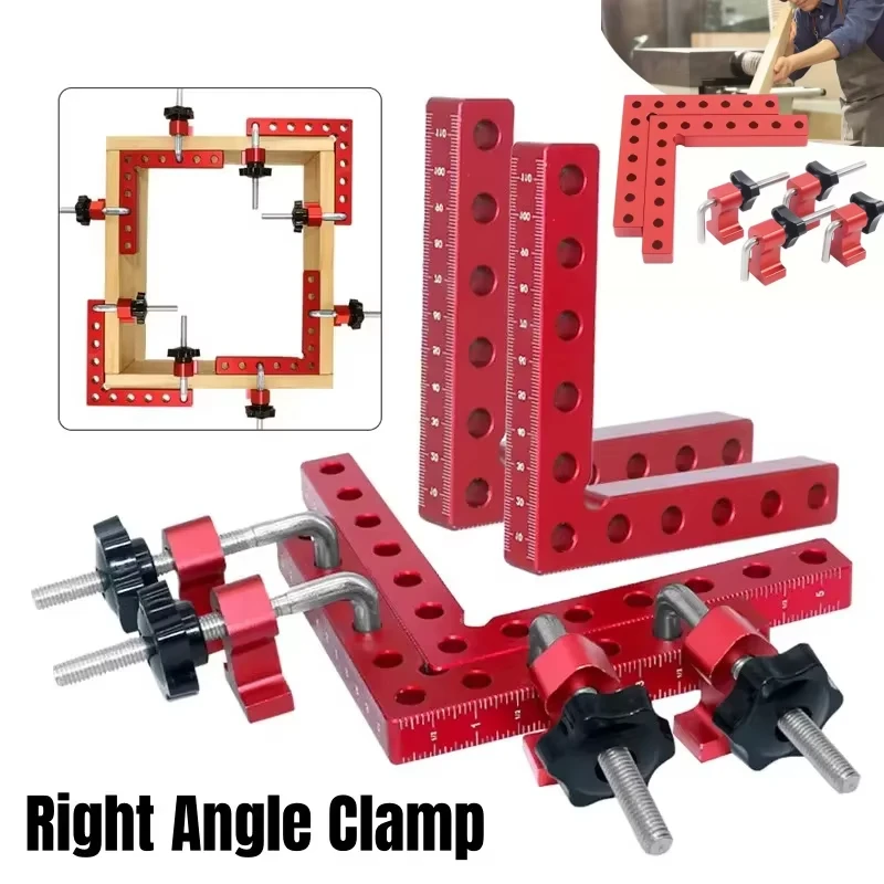 목공 포지셔닝을위한 90도 프리미엄 알루미늄 합금 금속 코너 클램프 고정 직각 클램프 손 도구