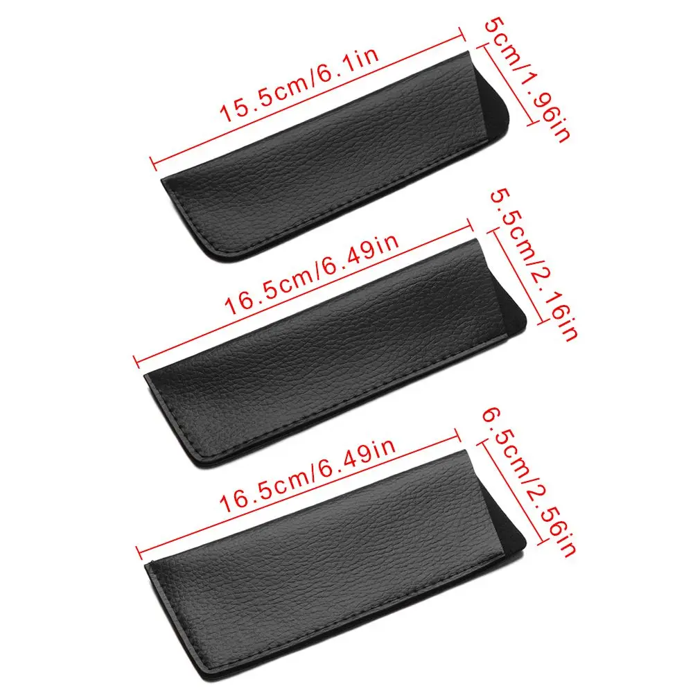 1Pcs Soft Leather Reading Glasses Bag Case Waterproof Solid Sun Glasses Pouch Simple Eyewear Storage Bags Eyewear Accessories