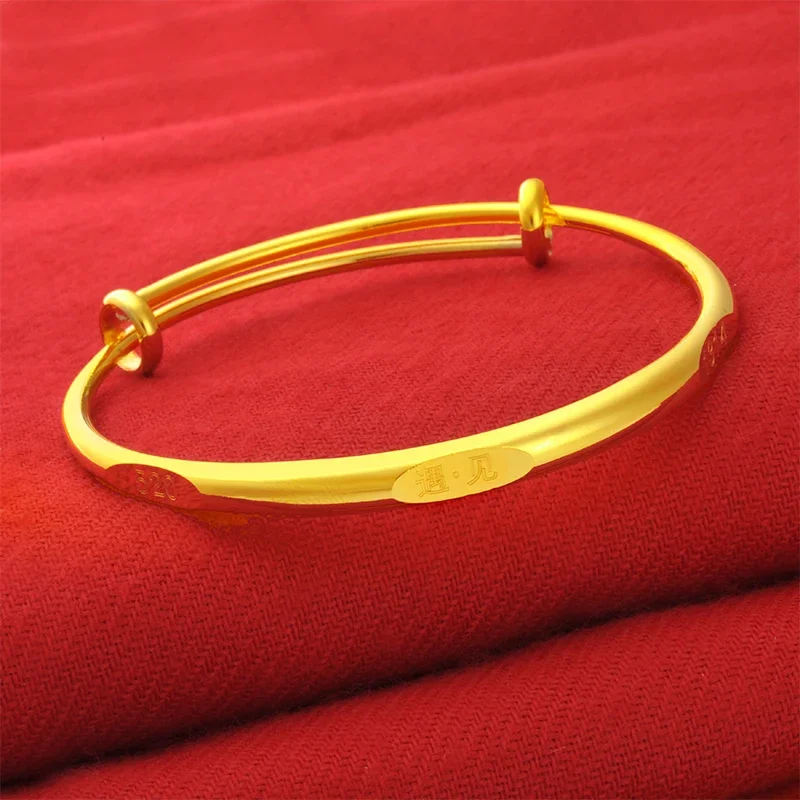 Bracelet plaqué or véritable pour femme, bijoux plaqués or véritable, lettre de mariage, Leon G, 100%, 24K, 18K, 1314520