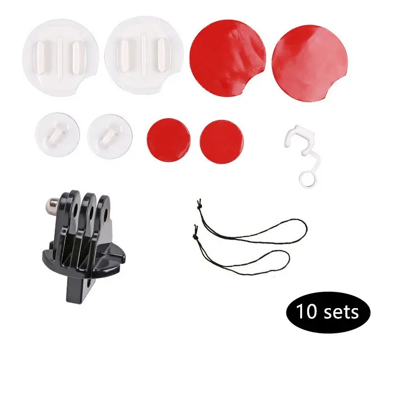 10 Sets 3M Sticker Surf Surfplank Kit Wakeboard Ski board Mount vaste Basis voor GoPro 10 9 8 7 6 5 Xiaomi Yi SJCAM DJI