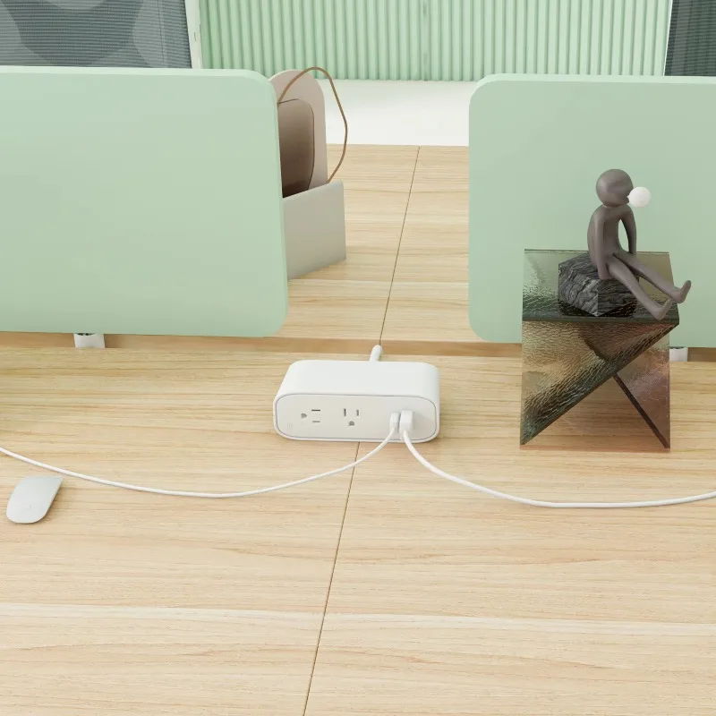 2026 New OMNI 65W Fast Charging Station NFC Enabled Modern 2 Outlets Tabletop Socket with USB Type-C Port