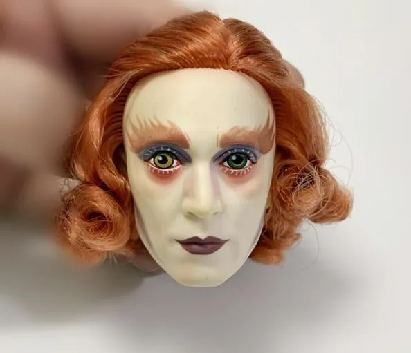 الأصلي نادر الوجه دمية رؤساء الملونة لينة الشعر دمية أجزاء الأحمر الملكة الملك أليس دمية رؤساء إكسسوارات دمي أرقام أجزاء لعبة #3