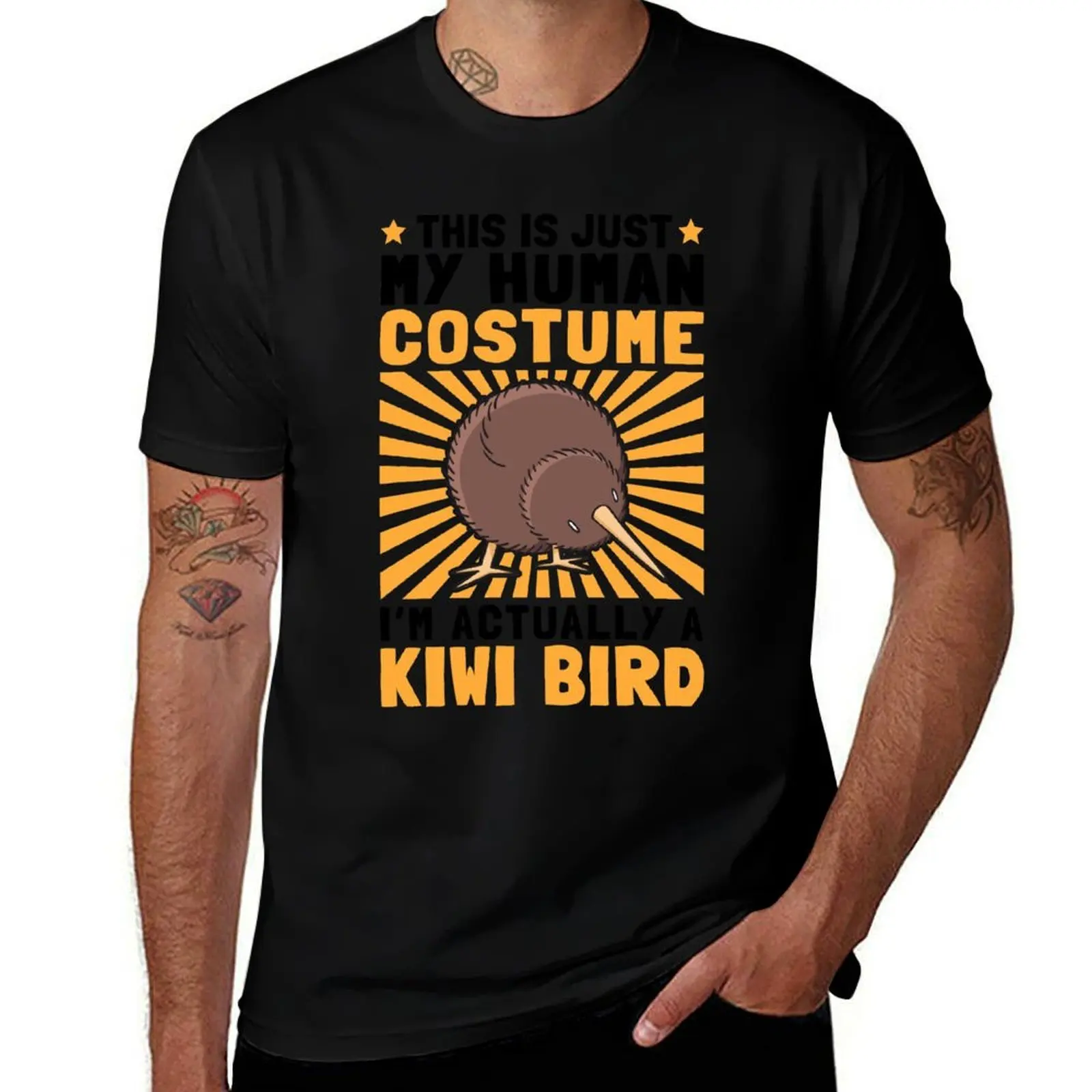 

man shirt bird bouquet T-Shirt snipe travel t shirts Zealand man cotton New graphic t costume Kiwi